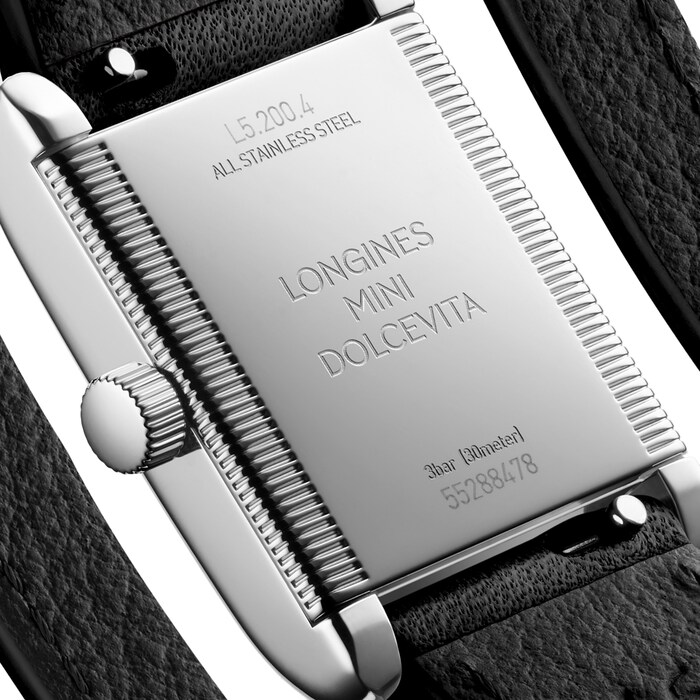 Longines Mini Dolcevita 21.5mm X 29mm Ladies Watch Black Strap