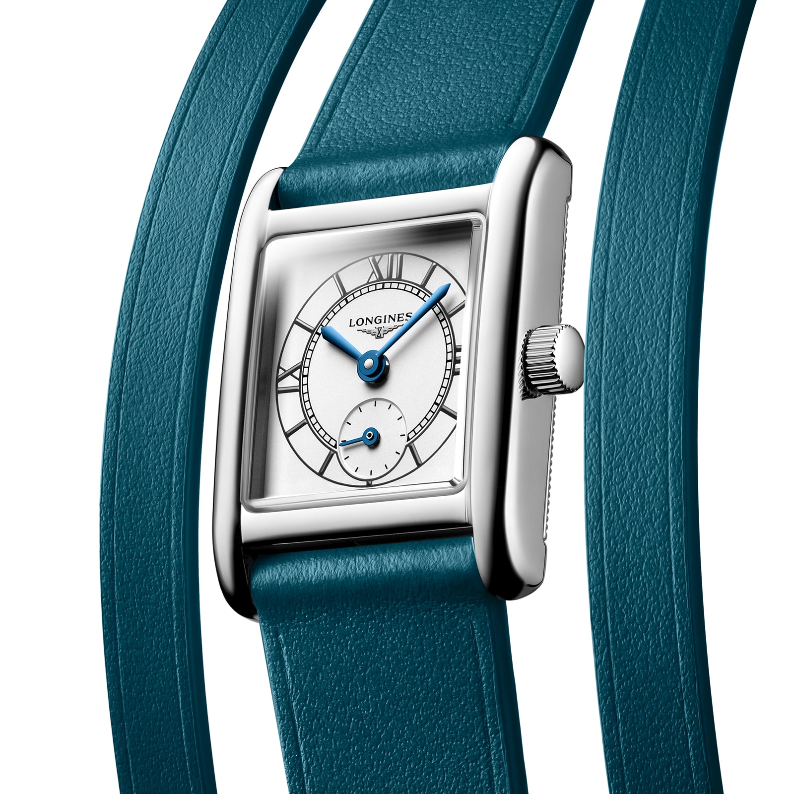 Longines Mini DolceVita 21.5mm X 29mm Ladies Watch Green Strap