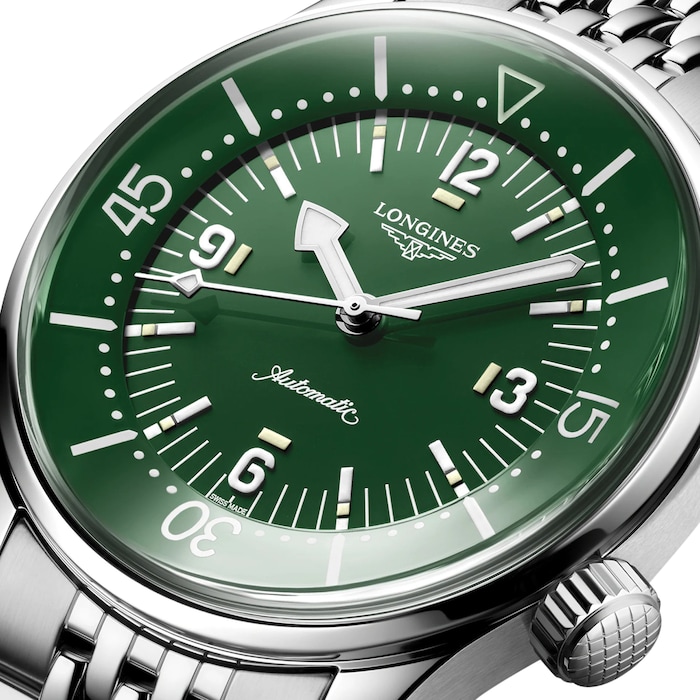 Longines Legend Diver 39mm Mens Watch Green