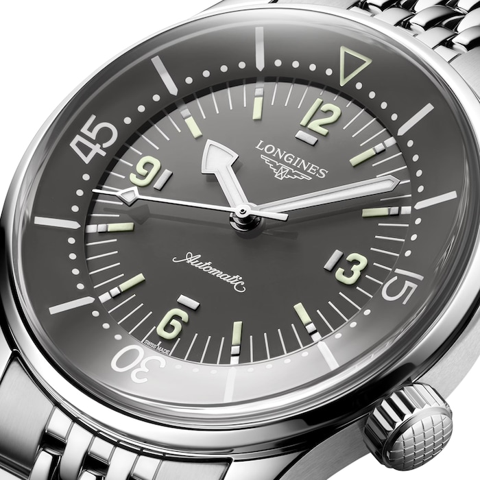 Longines Legend Diver 39mm Mens Watch Grey