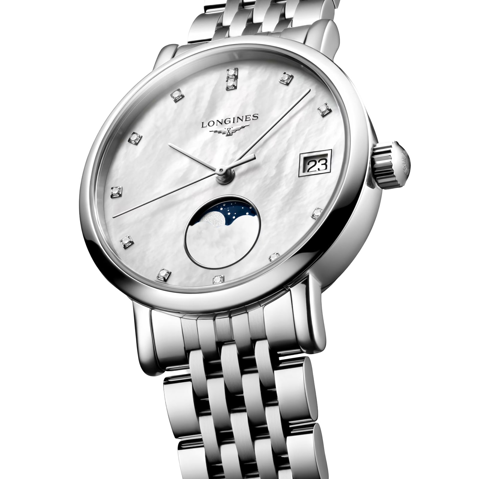 Longines Elegant Collection 30mm Ladies Watch Mother Of Pearl Stainless Steel