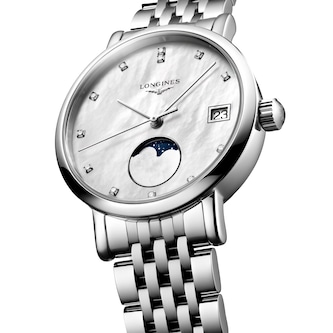 Longines Elegant Collection 30mm Ladies Watch Mother Of Pearl Stainless Steel Longines Elegant Collection 30mm Ladies Watch Mother Of Pearl Stainless Steel