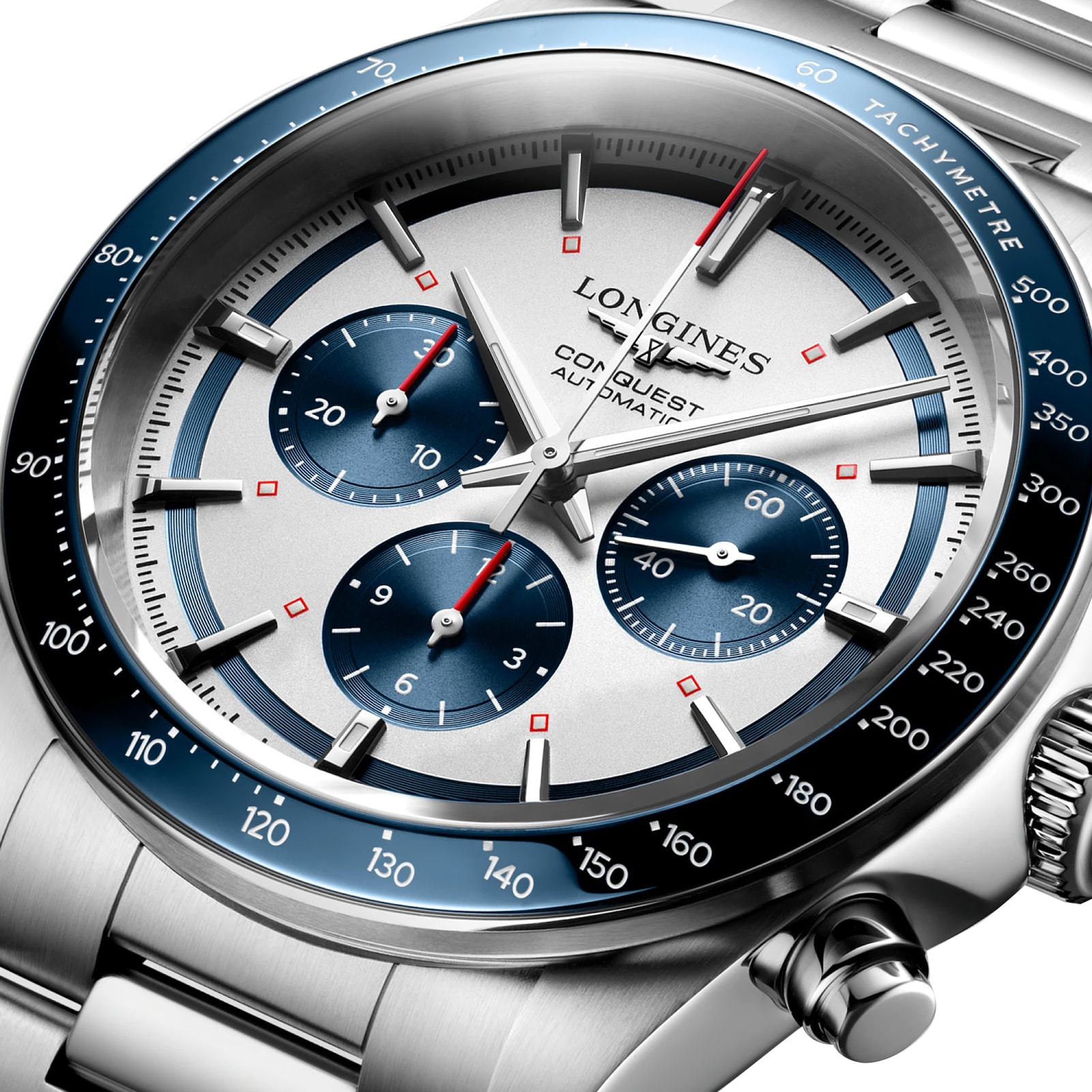 Longines Conquest Stainless Steel Automatic 42mm Mens Watch
