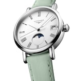 Longines Elegant Collection 30mm Ladies Watch Green Strap