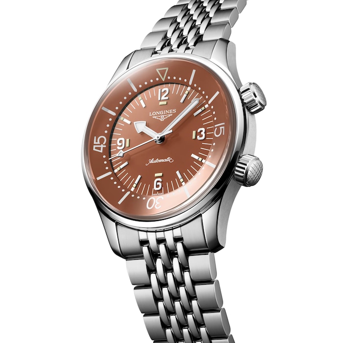 Longines Legend Diver 39mm Mens Watch Terracotta