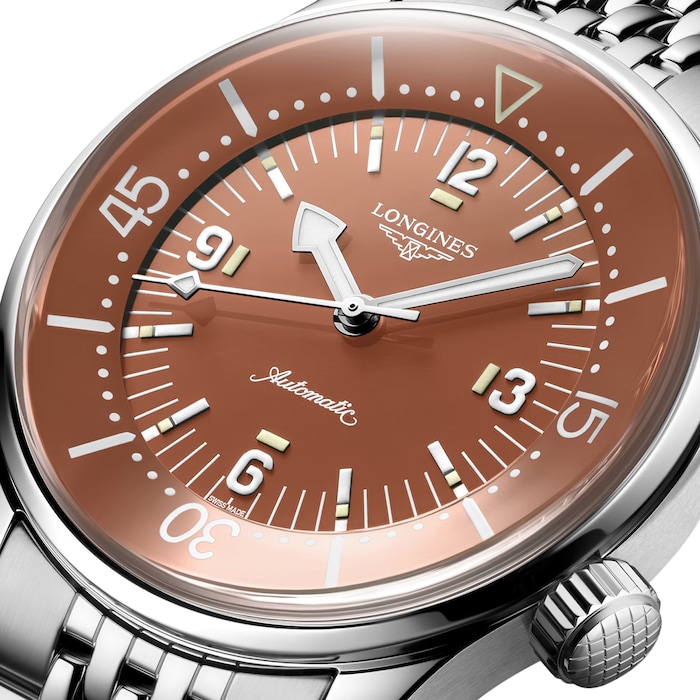 Longines Legend Diver 39mm Mens Watch Terracotta