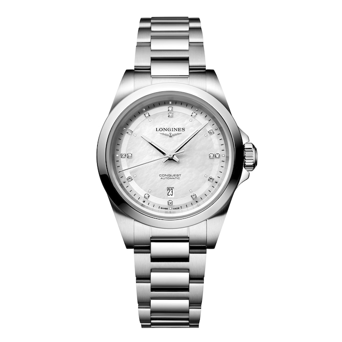 Longines Conquest 30mm Ladies Watch Mother Of Pearl