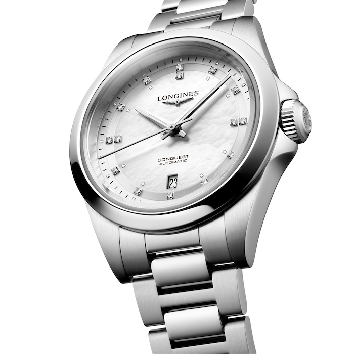 Longines Conquest 30mm Ladies Watch Mother Of Pearl