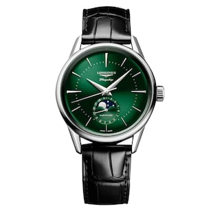 Longines Flagship Heritage Moonphase 38.5mm Mens Watch Green