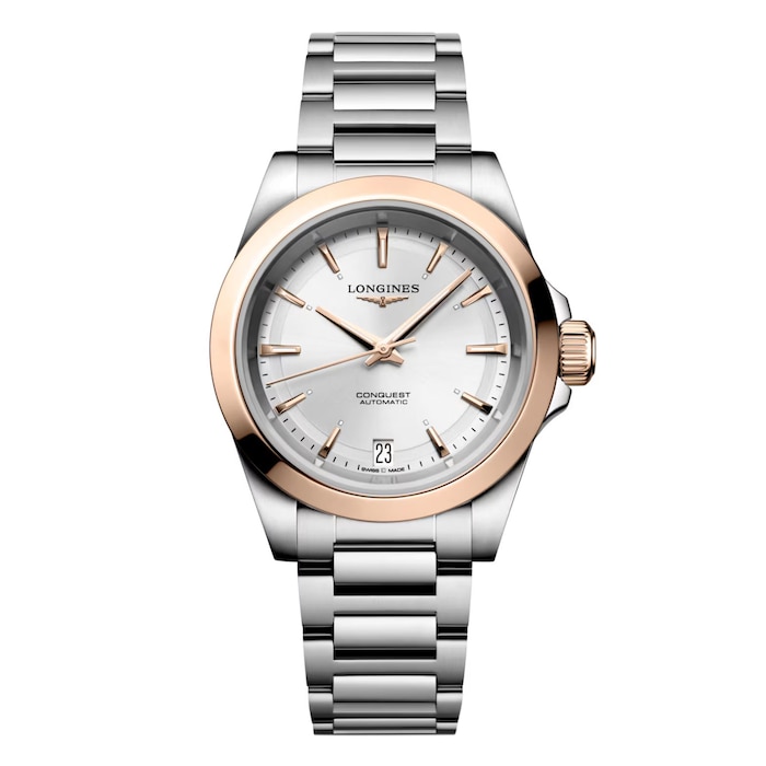 Longines Conquest 34mm Ladies Watch Silver