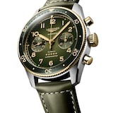 Longines Spirit Flyback 42mm Mens Watch Green