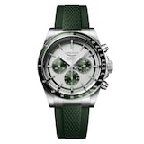 Longines Conquest 42mm Mens Watch Green Rubber Strap