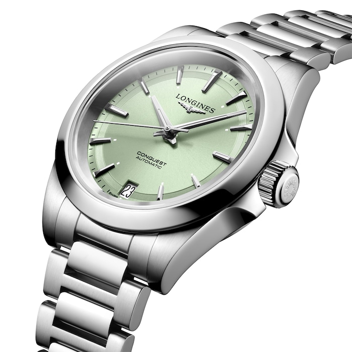 Longines Conquest 34mm Ladies Watch Green L34304026 | Watches Of ...