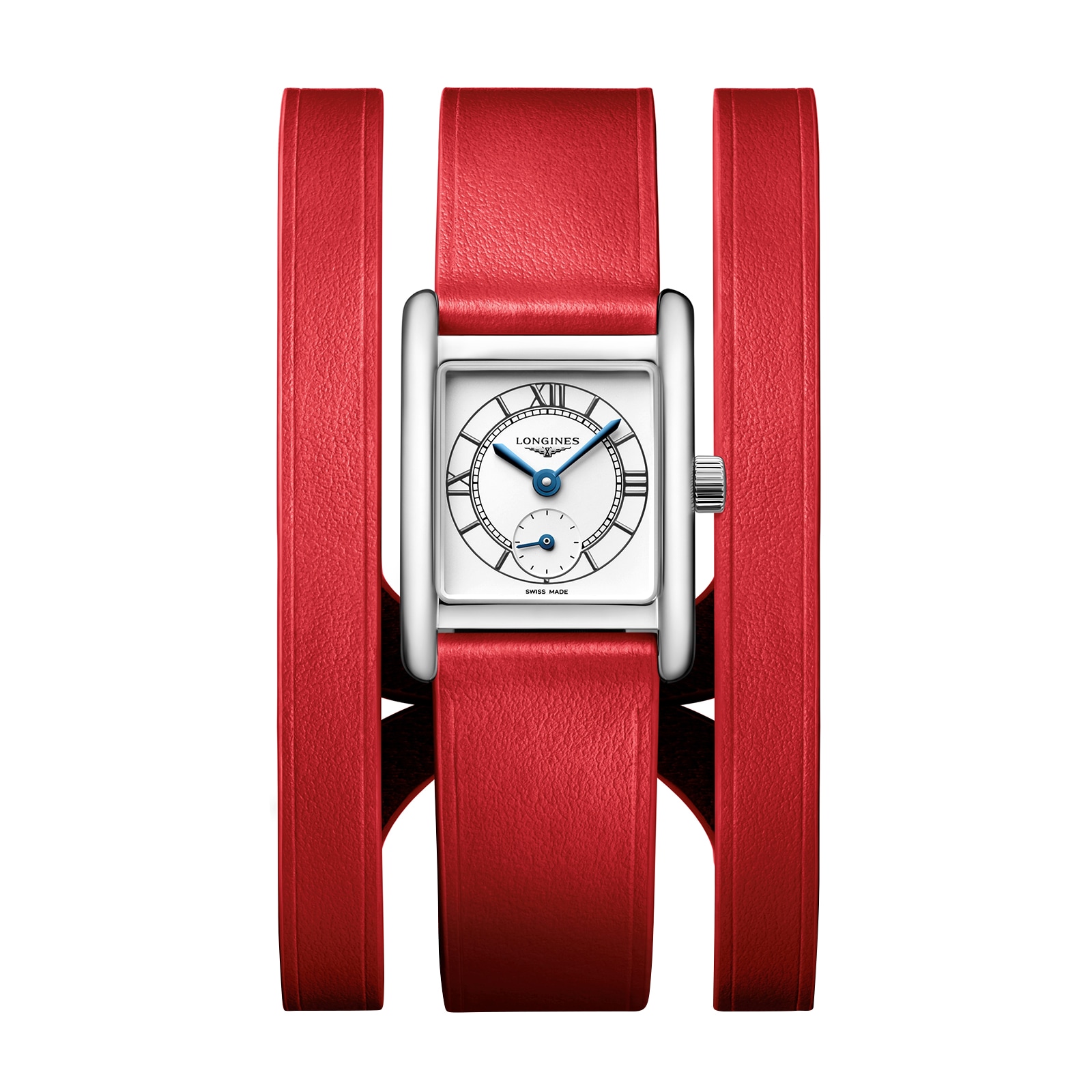 Mini Dolcevita 21.5mm X 29mm Ladies Watch Red Strap