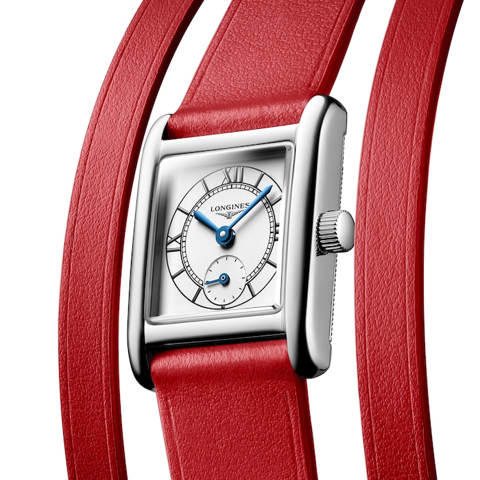 Longines Mini Dolcevita 21.5mm X 29mm Ladies Watch Red Strap