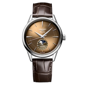 Longines Flagship Heritage Moonphase 38.5mm Mens Watch Brown