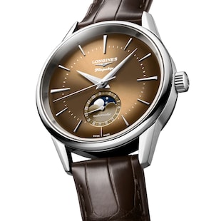 Longines Flagship Heritage Moonphase 38.5mm Mens Watch Brown