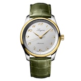 Longines Master Collection Stainless Steel and 18ct Yellow Gold 40mm Mens Watch Silver