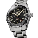 Longines Spirit Zulu Time 39mm Mens Watch Black