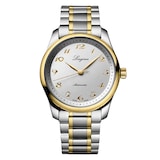 Longines Master Collection Stainless Steel and 18ct Yellow gold 40mm Mens Watch Silver