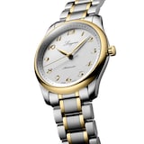 Longines Master Collection Stainless Steel and 18ct Yellow gold 40mm Mens Watch Silver