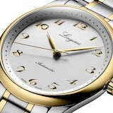 Longines Master Collection Stainless Steel and 18ct Yellow gold 40mm Mens Watch Silver