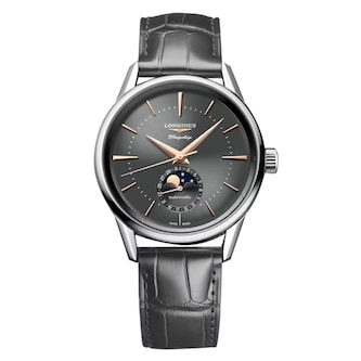 Longines Flagship Heritage Moonphase 38.5mm Mens Watch Grey Longines Flagship Heritage Moonphase 38.5mm Mens Watch Grey