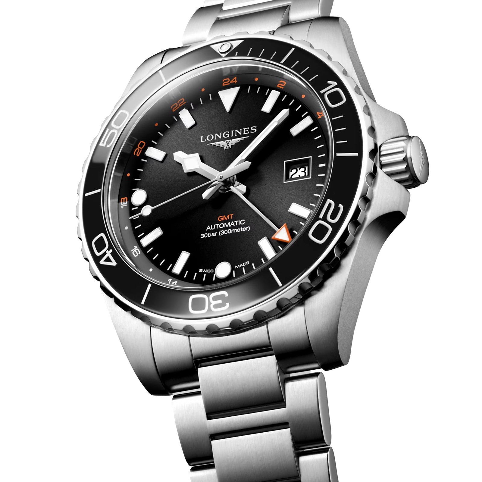 Longines Hydroconquest 43mm Mens Watch Black L38904566 | Watches Of ...