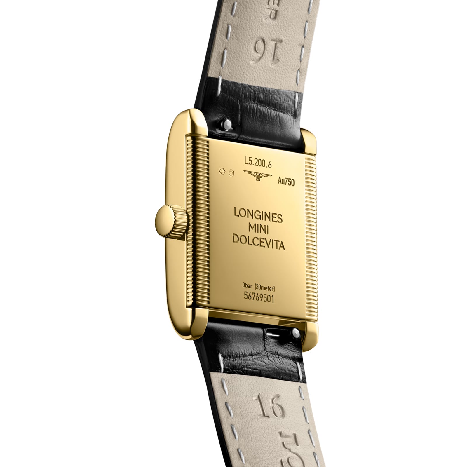 Longines Mini DolceVita 21.5mm X 29mm Ladies Watch Silver Black Alligator