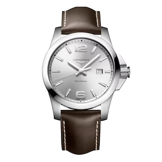 Longines Conquest 43mm Mens Watch Silver