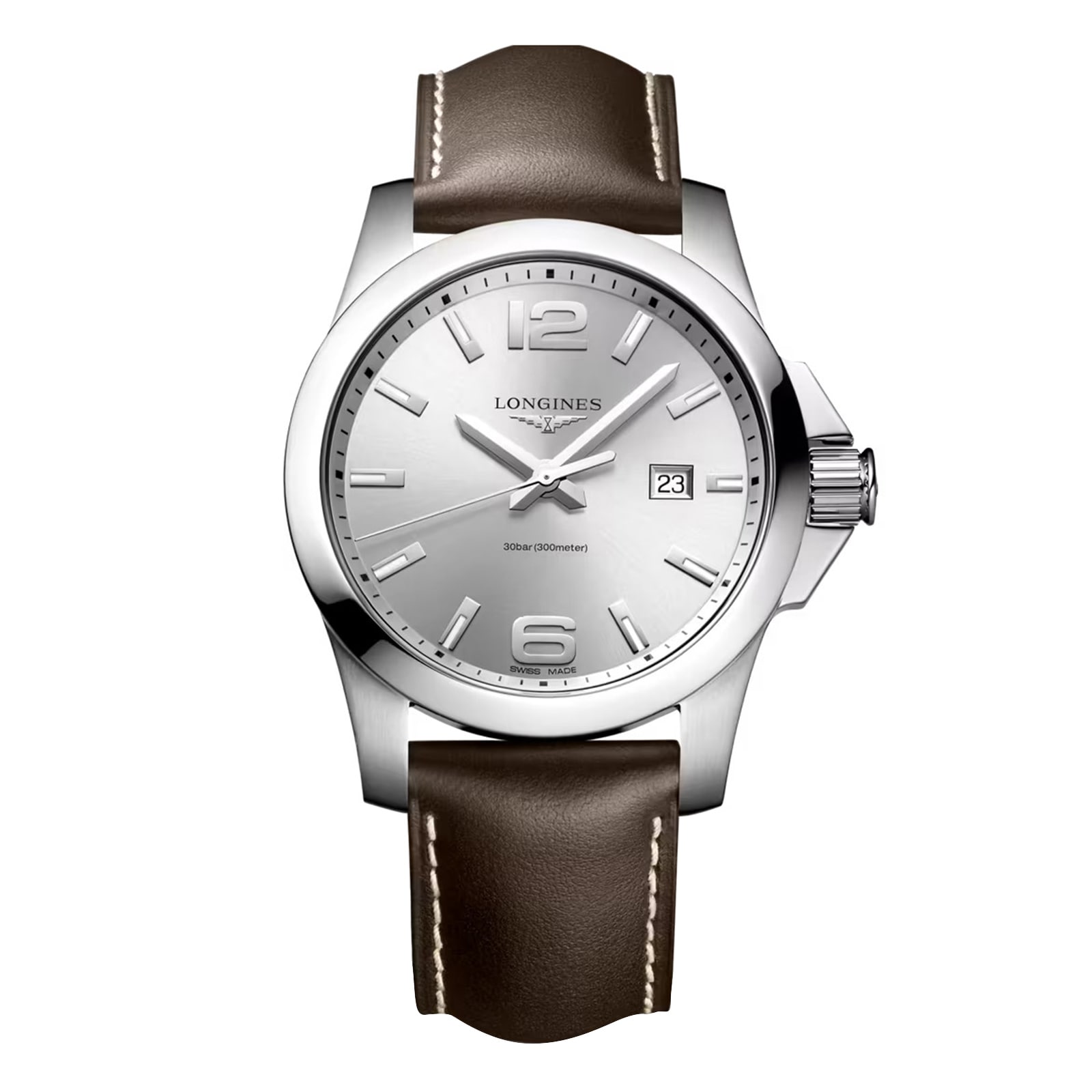 Longines Conquest 43mm Mens Watch Silver