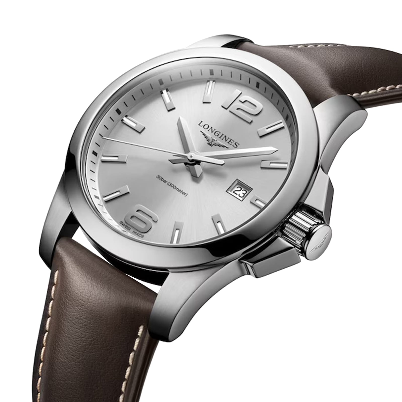 Longines Conquest 43mm Mens Watch Silver