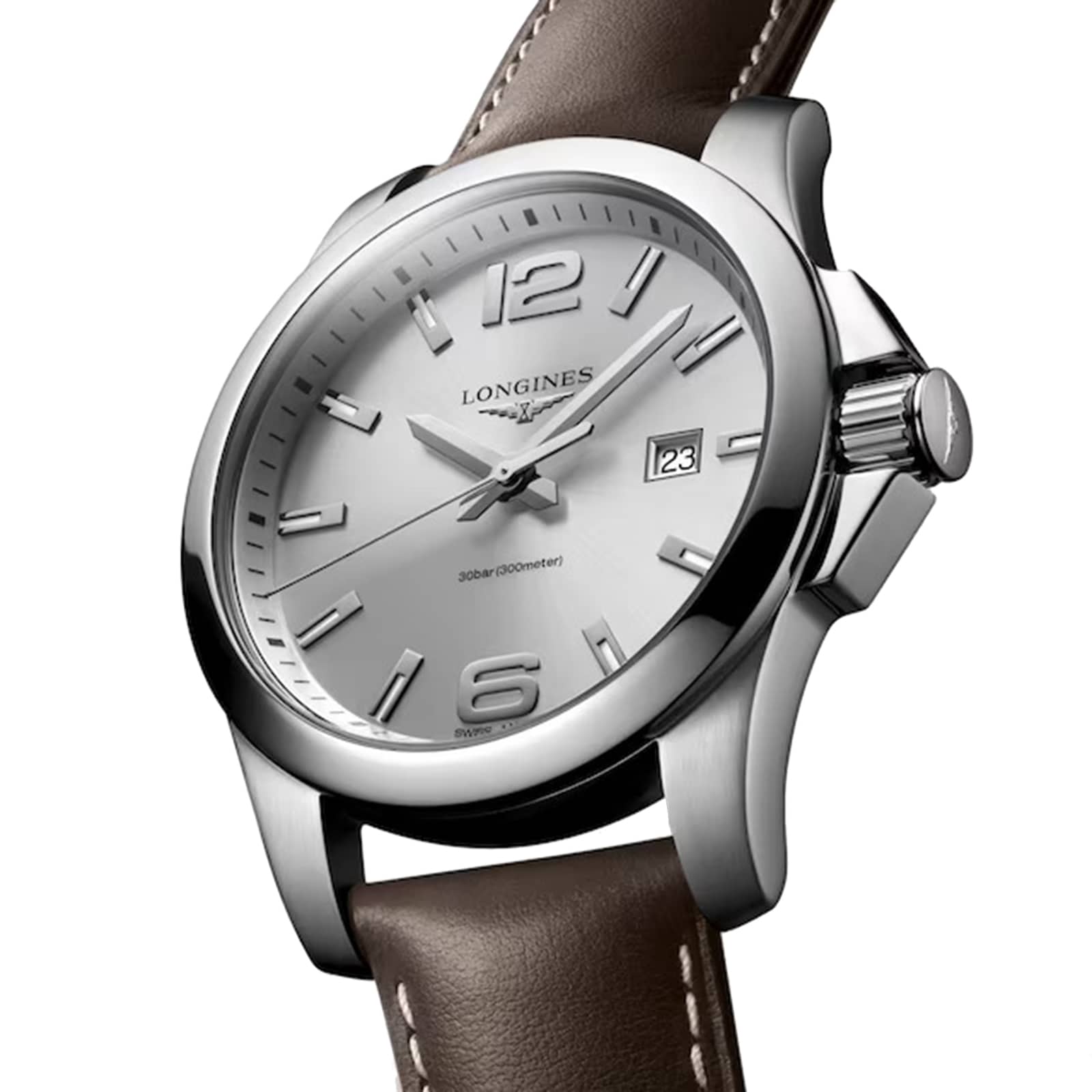 Longines Conquest 43mm Mens Watch Silver