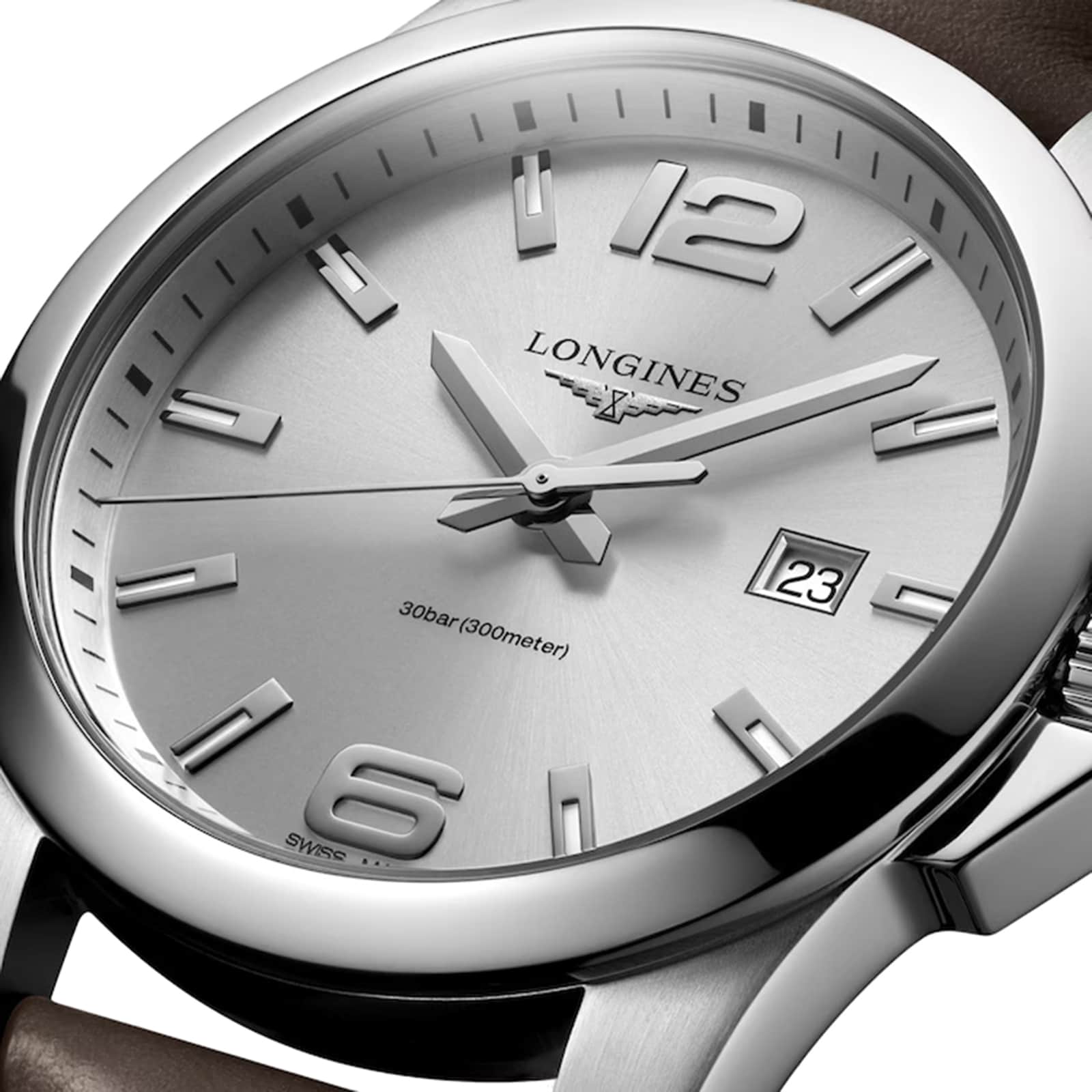 Longines Conquest 43mm Mens Watch Silver