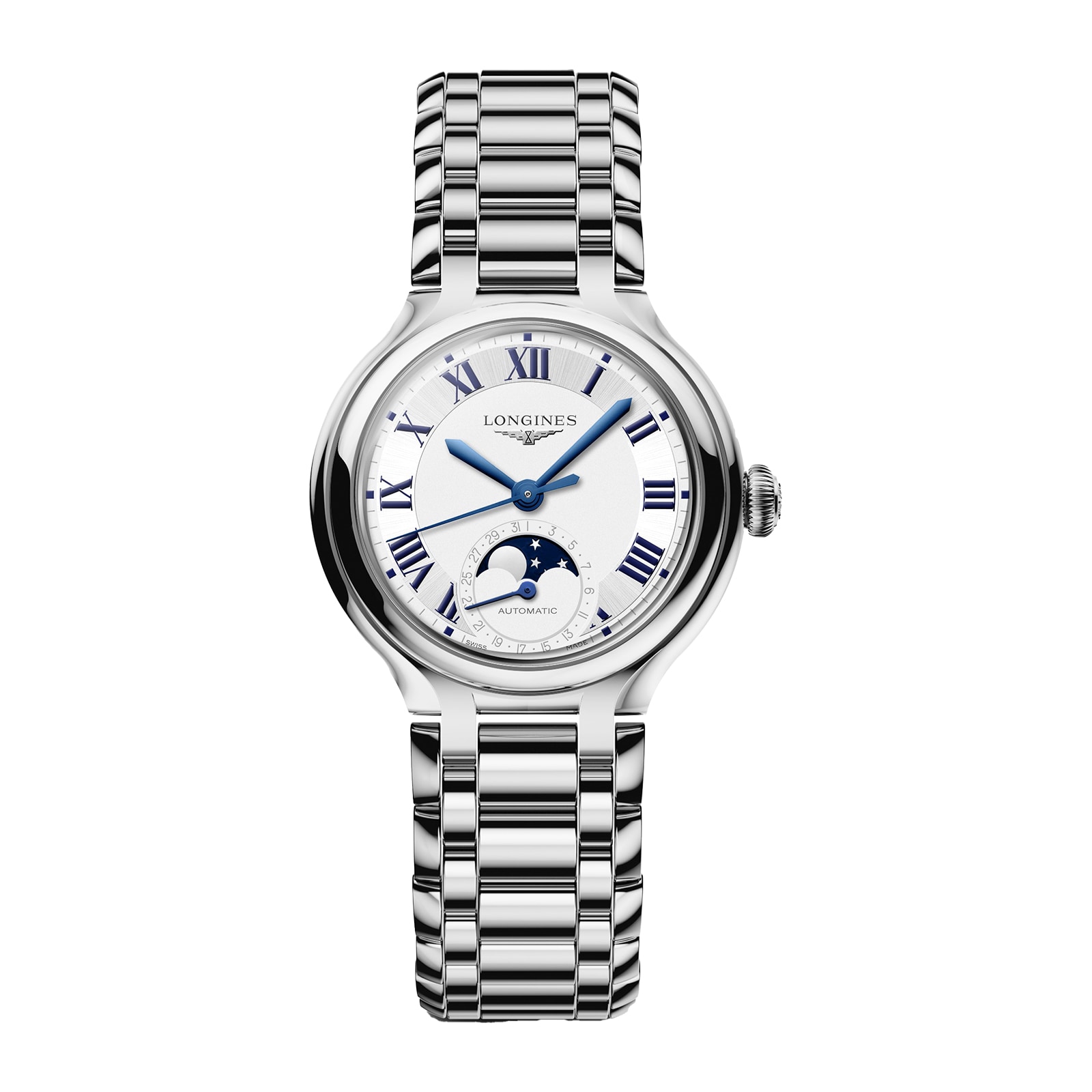 Longines PrimaLuna Automatic 34mm Ladies Watch Silver Longines PrimaLuna Automatic 34mm Ladies Watch Silver