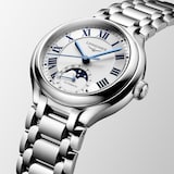 Longines PrimaLuna 34mm Ladies Watch Silver