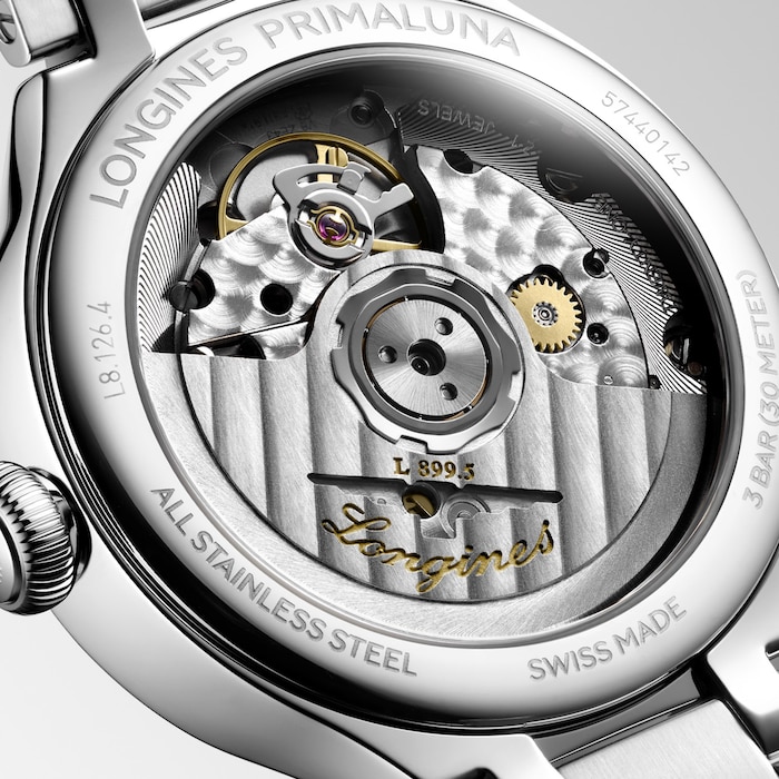 Longines PrimaLuna 34mm Ladies Watch Silver