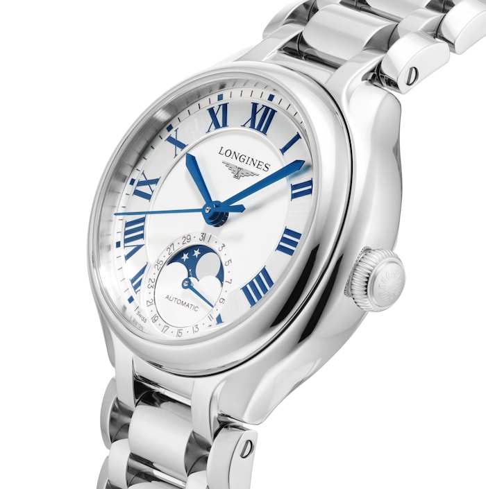 Longines PrimaLuna Automatic 34mm Ladies Watch Silver