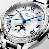 Longines PrimaLuna 34mm Ladies Watch Silver