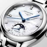 Longines PrimaLuna Moonphase 34mm Ladies Watch Mother Of Pearl