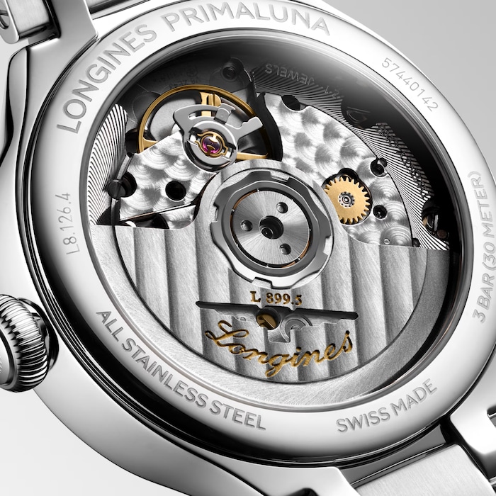 Longines PrimaLuna Moonphase 34mm Ladies Watch Mother Of Pearl