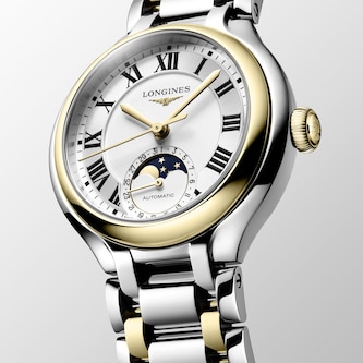 Longines PrimaLuna Moonphase 34mm Ladies Watch Yellow Gold