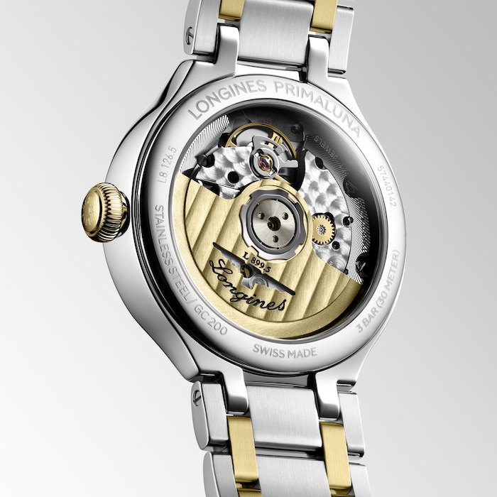 Longines PrimaLuna Moonphase 34mm Ladies Watch Yellow Gold