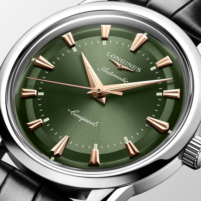 Longines Conquest Heritage 38mm Mens Watch Green