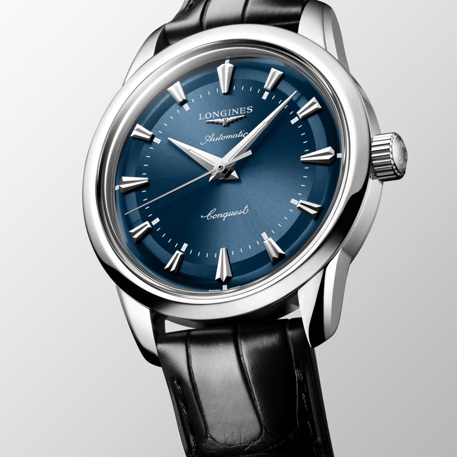 Longines Conquest Heritage 38mm Mens Watch Blue