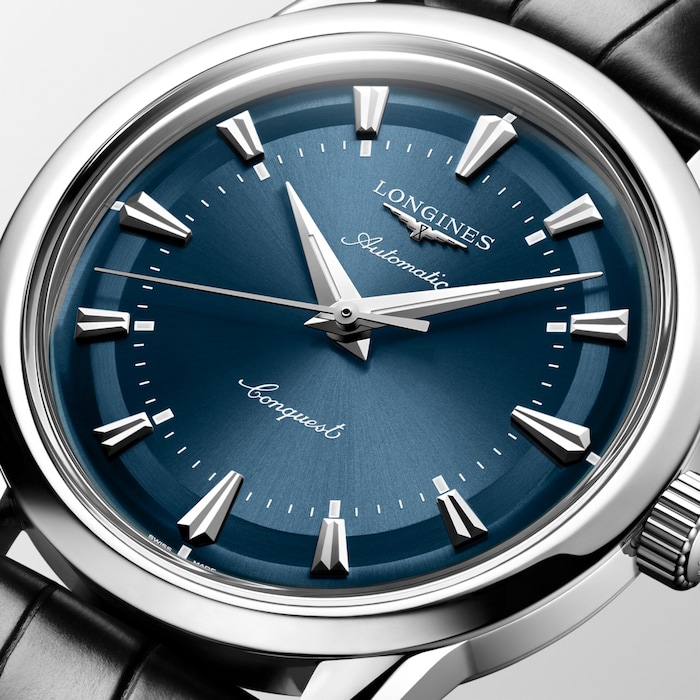 Longines Conquest Heritage 38mm Mens Watch Blue