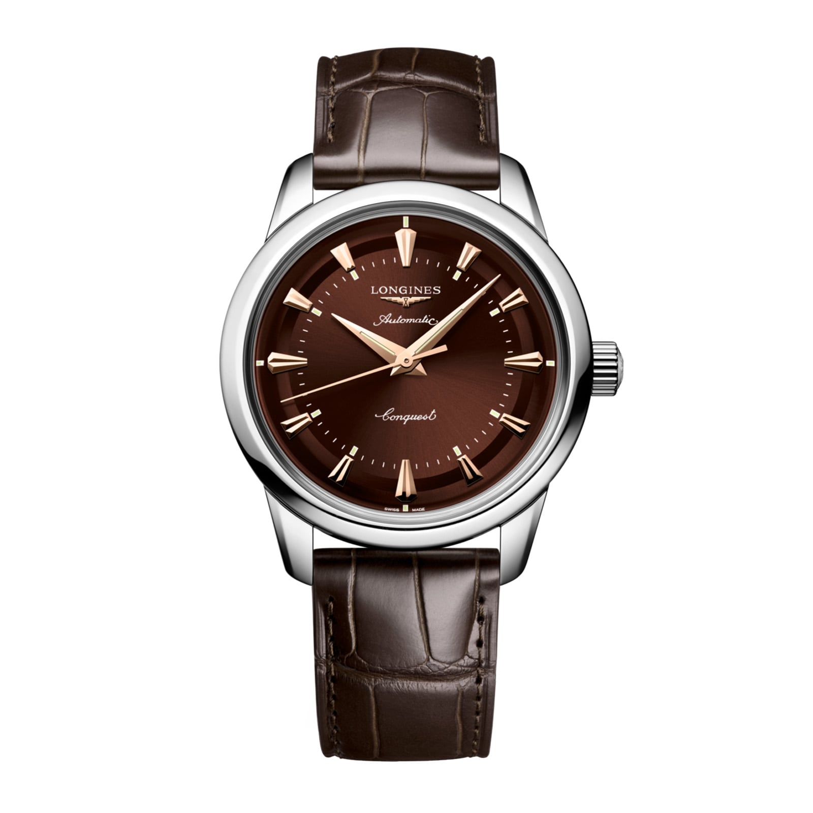 Longines Conquest Heritage 38mm Mens Watch Brown