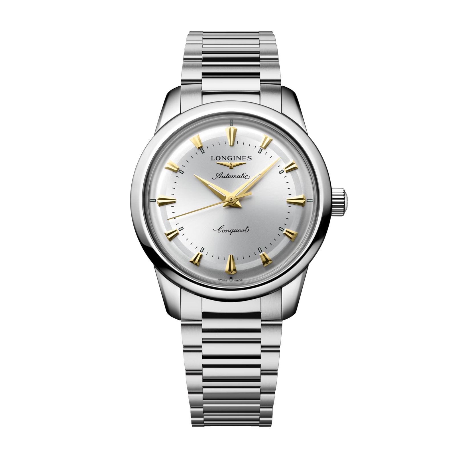 Longines Conquest 40mm Mens Watch Silver