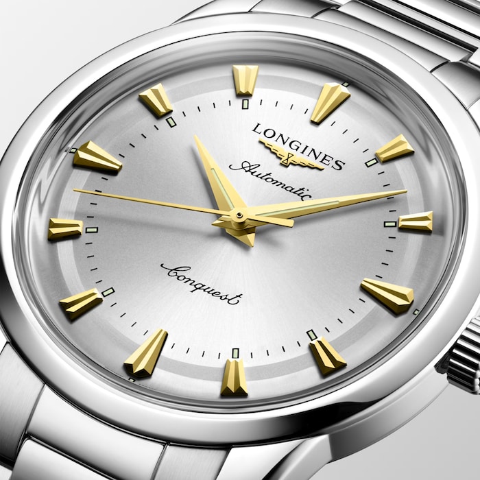 Longines Conquest 40mm Mens Watch Silver