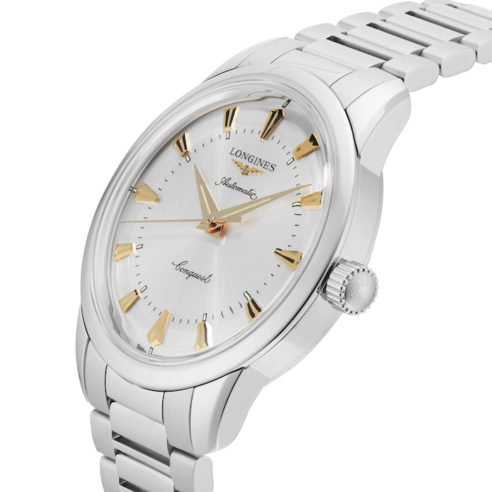 Longines Conquest 40mm Mens Watch Silver